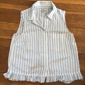 Madewell stripe sleeveless blouse